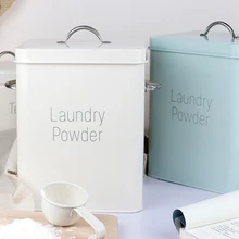 Kitchen Bathroom Storage Organizer Box 10L Grain Rice Storage Container Laundry Powder Bin Bread Tin with Scoop Home Decor