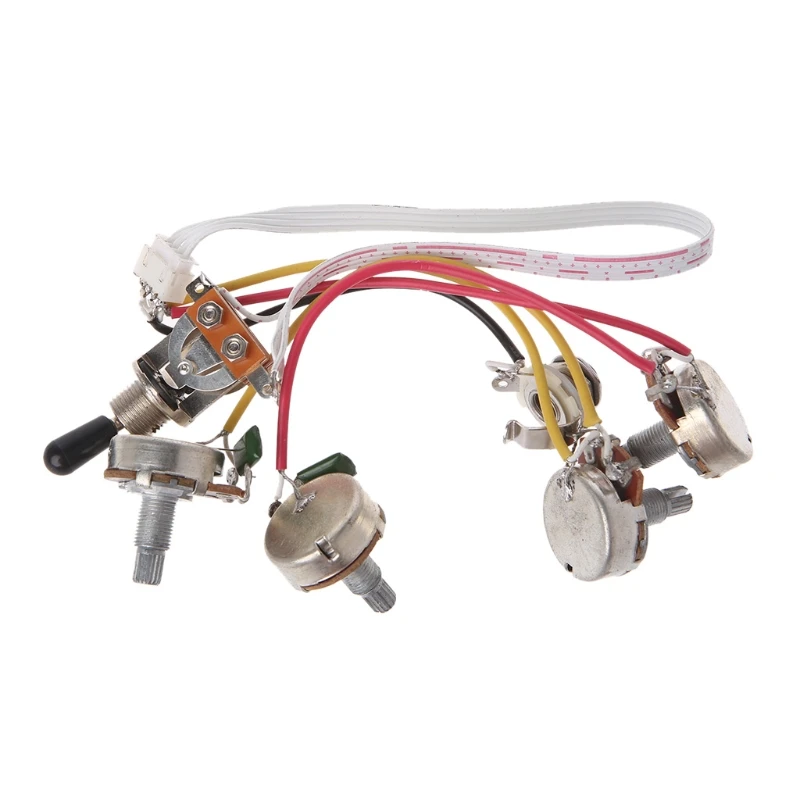 

LP Electric Guitar Wiring Harness Kit 3 Way Toggle Switch 2 Volume 2 Tone Jack