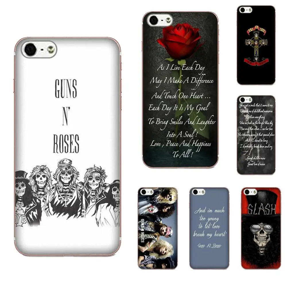 Ultra Thin Pattern For Samsung Galaxy Note 5 8 9 S3 S4 S5 S6 S7 S8 S9 S10 mini Edge Plus Lite Guns N Roses | Мобильные телефоны и