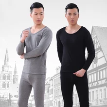 3 цвета, Высококачественная Осенняя мужская пижама с круглым вырезом, Мужская 95% хлопок+ 5% спандекс, Зимняя мужская пижама, серая, черная, L-7XL