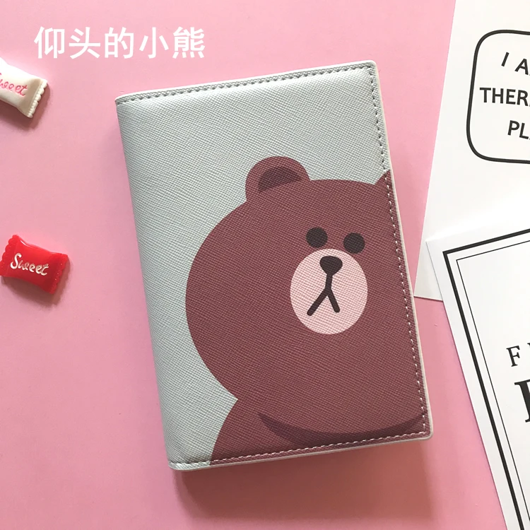 

Couples Travel Abroad Small Fresh Cartoon Cute Naked Bear Passport Protection Cover Waterproof Bag Passport Card Holder Folder