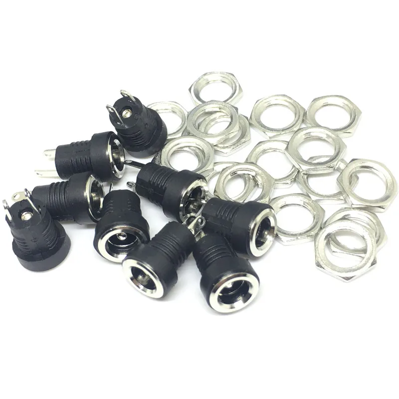 

10pcs/lot DC Power adapter dc jack connector DC022B 5.5X2.5mm 5.5X2.1mm 3.5X1.3mm