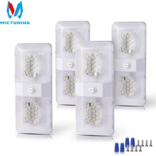 4 Pcs Auto Interna A LED Tetto Soffitto A Cupola di Luce 12 V 48LED Lampada di Lettura Per Il CAMPER Barca Per Camper Rimorchio di plastica Bianco
