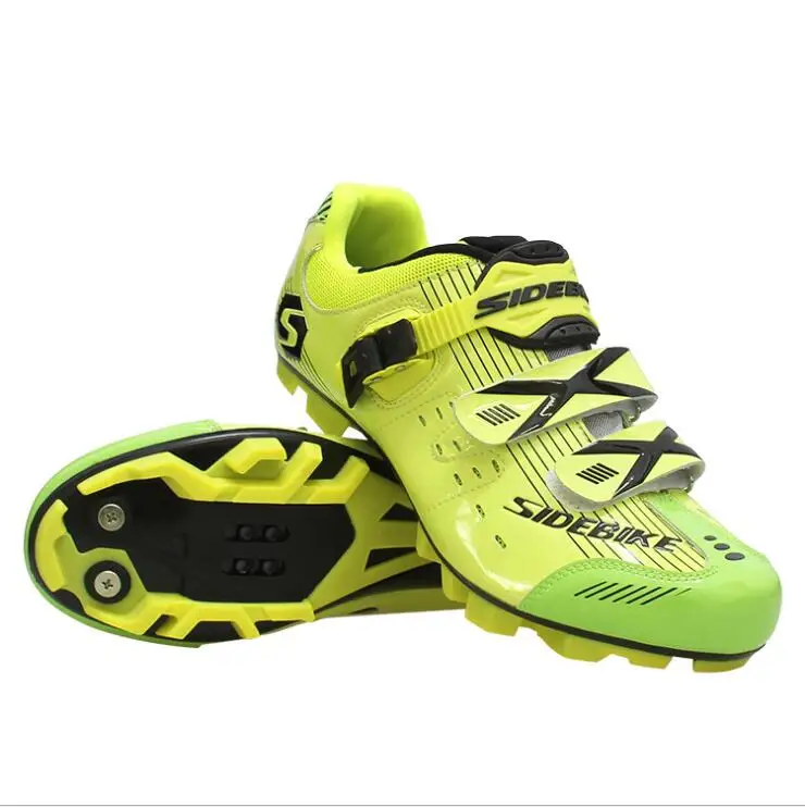 Популярные мужские и женские заводские прямые профессиональные велосипедные ботинки с замочком для горного велосипеда, Нескользящие дышащие дешевые велосипедные ботинки для горного велосипеда - Цвет: Yellow green
