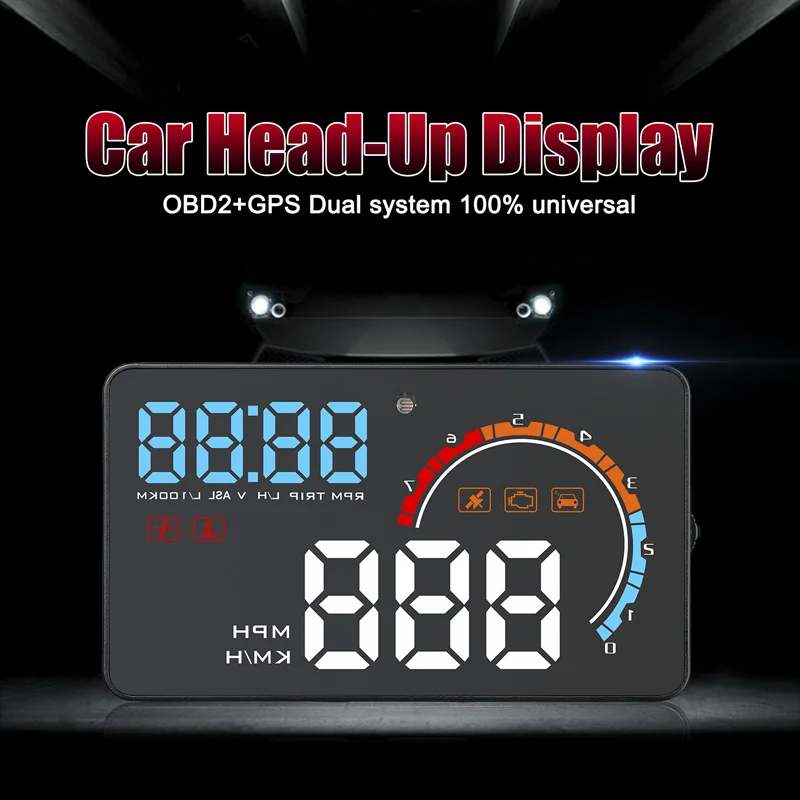 D2500 HUD OBD2 + GPS Head Up Display все транспортные средства системы предупреждения о