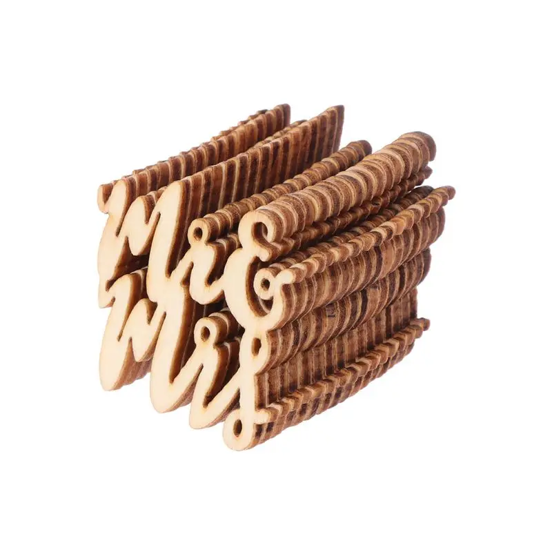 

15Pcs/set Wooden "MR&MRS" Wood Chip Vintage Rustic Wedding DIY Party Decor