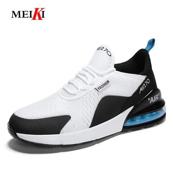 

MEIKI 2019 Men Fashion Hip Hop Shoes Male Leather Graffiti Chines Style High Top Personality Lace Up Sneakers Men Shoes #270