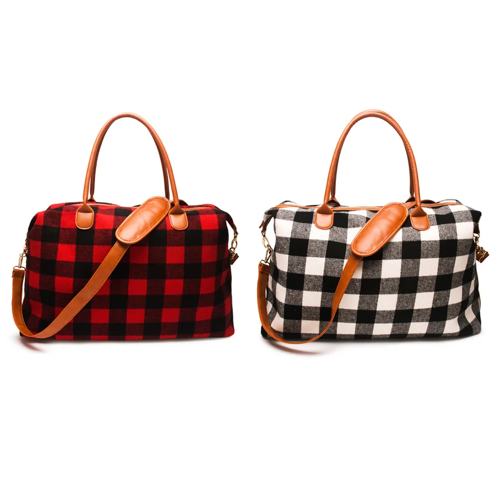 Us 905 45 9 Off Whole Blanks Plaid Travel Bag Buffalo Large Capacity Duffle Handbag Overnight Weekend Tote With Pu Handle Dom1065 In Us 905 45 9 Off Whole Blanks Plaid Travel Bag Buffalo Large Capacity Duffle Handbag Overnight Weekend Tote With Pu Handle Dom1065 In