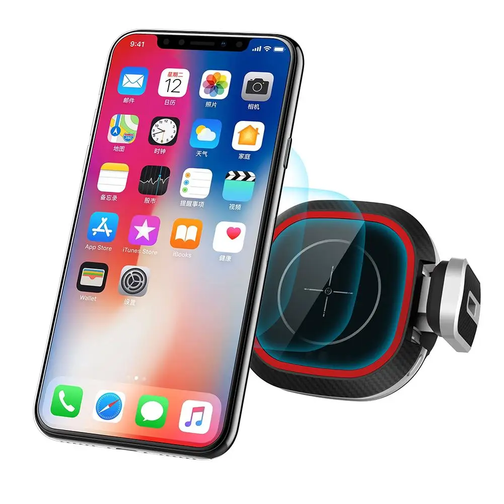 VM1 Universal Car Air Vent Wireless Charger Phone Stand Holder Mount