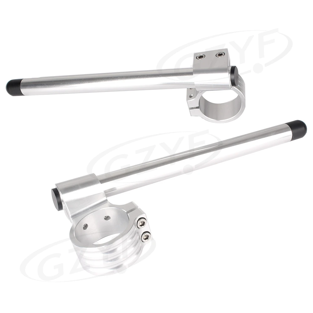 Universal 43mm CNC Motorcycle Riser Clip Ons Clip-on Handlebars 22MM 7/8" Grips Tube Handle Bars Fork Tube Aluminum Alloy