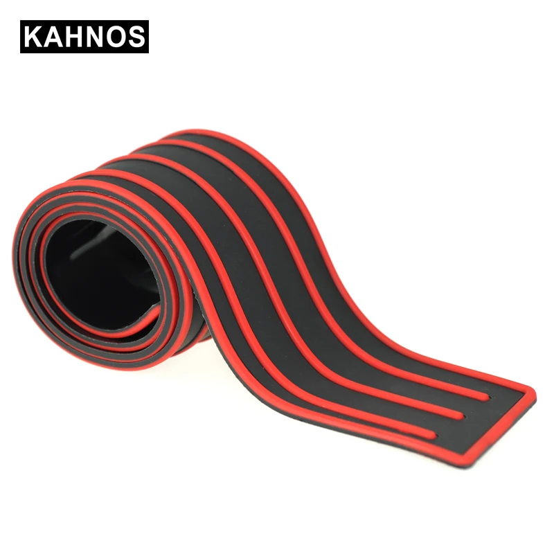 

3 Color Rubber Car Door Sill Bumper Protector Trunk Guard Plate Sticker Rear Bumper Protection Trim Cover Strip Scratch Plate