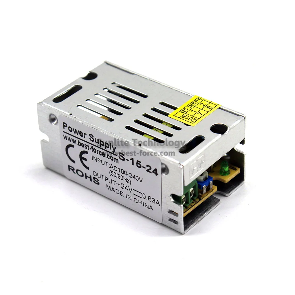 DC24V переключатель Питание 0.63a 15 Вт драйвера Трансформатор переменного тока DC 24 В