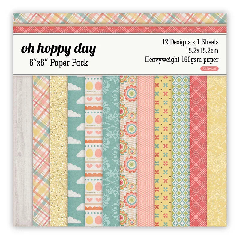 

ZFPARTY 12pcs 6" Single-side Printed Ocean pattern creative papercraft art paper handmade scrapbooking kit set book