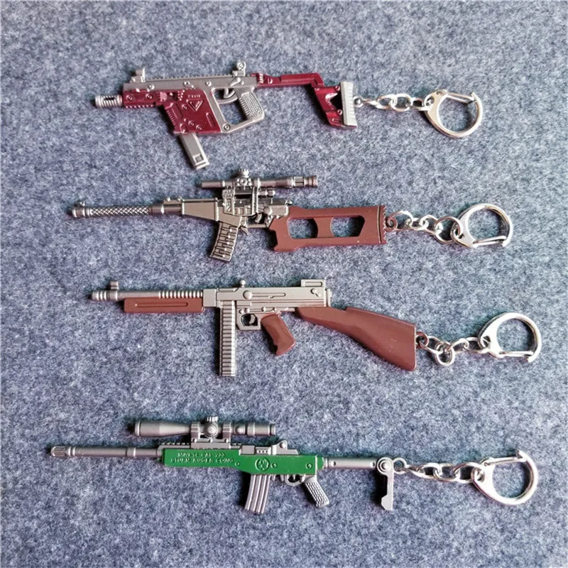 Guns Weapon Keychain Retro AWM Rifle Revolver Tank Gun Metal Key Chain For Audi A6 C6 Volkswagen Polo Peugeot 207 Opel Astra G