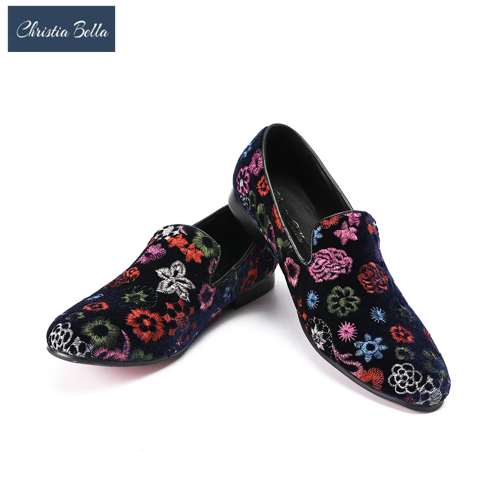 Flats Sobre Size Tamanho Festa Floral Da Plus Deslizar Preto Mais De Formal Bella Moda Christia Mocassins Casamento Banquete Homens Sapatos UnaAOZ0O