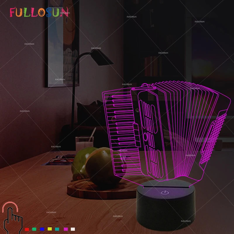 Красочные аккордеон LED Настольная лампа для детей 3D Ночник Новинка USB спальной