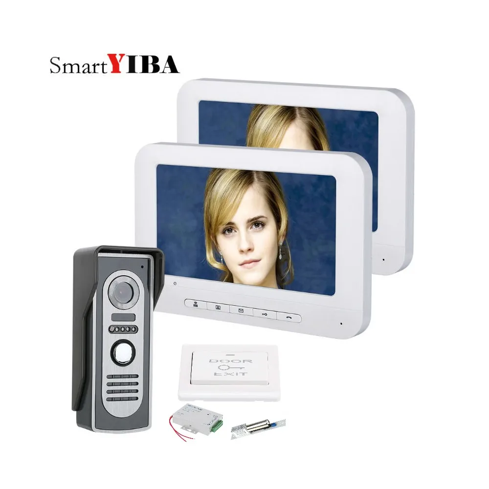 

SmartYIBA 7'' LCD Wired Video Doorbell Door Phone Intercom Home Security System with 700TVL IR Night Vision Camera Waterproof