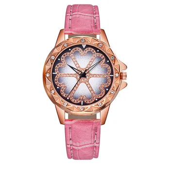 

2020 Flower-set Diamond Dial Quartz Watch, Hot-selling, Multi-color Belt Leisure Women's Wrist Watch