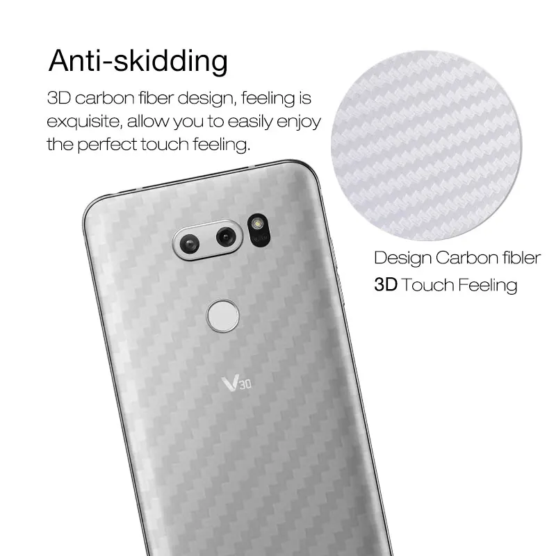 3Pcslot Back Protector Film On The For LG V30 G6 Q6 Plus 3D Full Coverage Screen Protector For LG G7 Plus V20 Carbon Fiber Film (1)