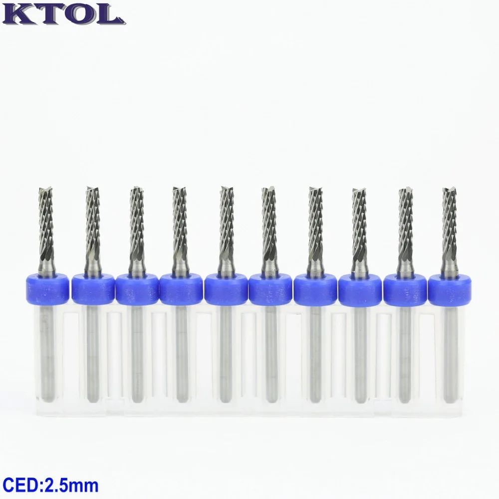 2 5 мм хвостовик CNC PCB Вольфрамовая Концевая фреза твердосплавная дрель Dremel