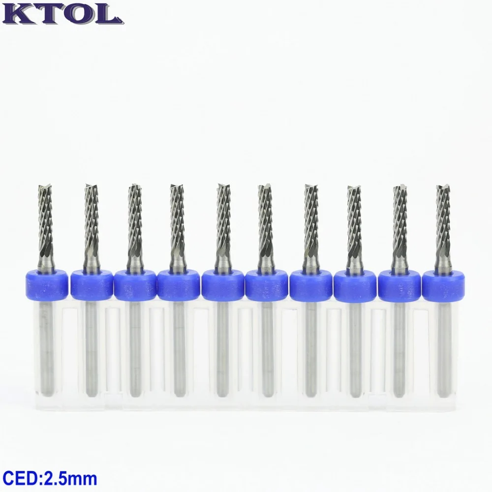 Autek 5x 2.7 mm Carbide Steel Micro Engraving Drill Bits Tool CNC PCB Rotary Tool ZT2.7x5