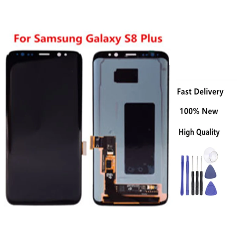 

Original For Samsung Galaxy S8 plus G955F G955A G955FD Lcd Display With Touch Dcreen Digitizer Super AMOLED Screen No Frame