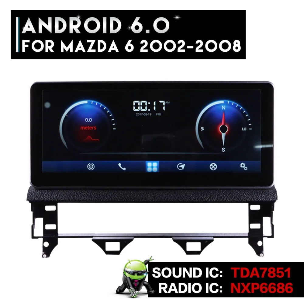 Excellent Tesla 10.25 inch Android 2+64G Car DVD Stereo Multimedia Headunit For Mazda 6 2002-2008 Auto PC Radio GPS Navigation Video Audio 8