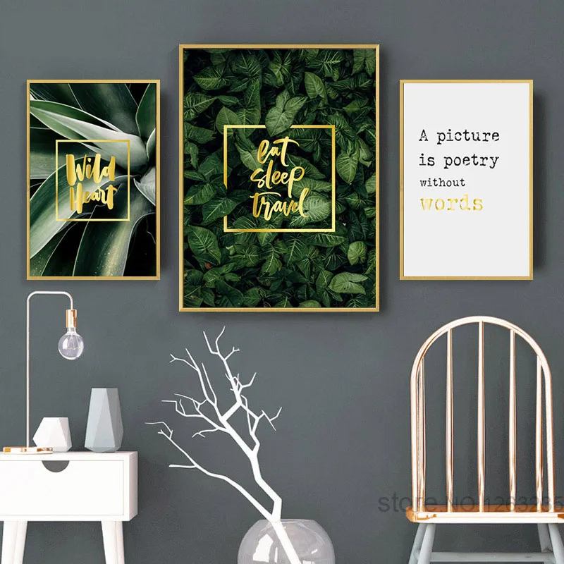 

Posters And Prints Green Plan Nordic Style Poster Landscape Wall Pictures For Living Room Wall Art Canvas Painting Unframed