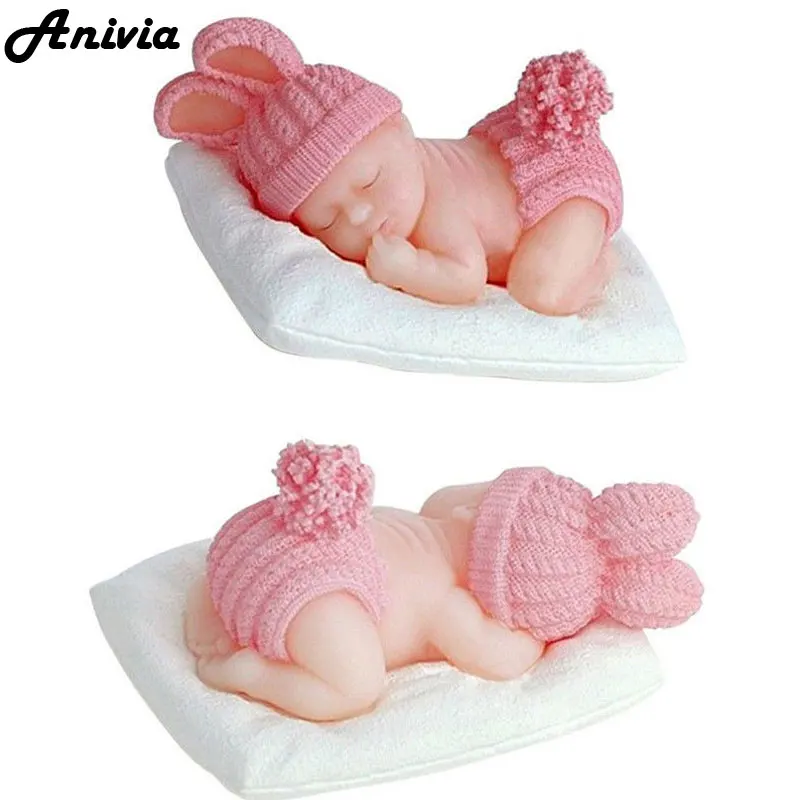 

3D Sleeping Baby Silicone Soap Mold Cake Decorating Candy Chocolate Baking Mould