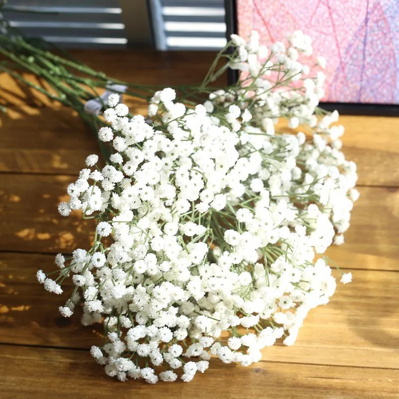 Маленькая свежая Звездная Gypsophila искусственная Цветочная подделка Цветочная композиция для домашнего свадебного украшения Мягкий гель искусственные цветы