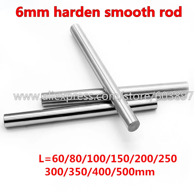 4pcs 6mm Round bar Smooth Rod Liner Rail Linear Shaft for CNC Repreap 3D Printer Parts 120mm 150mm 200mm