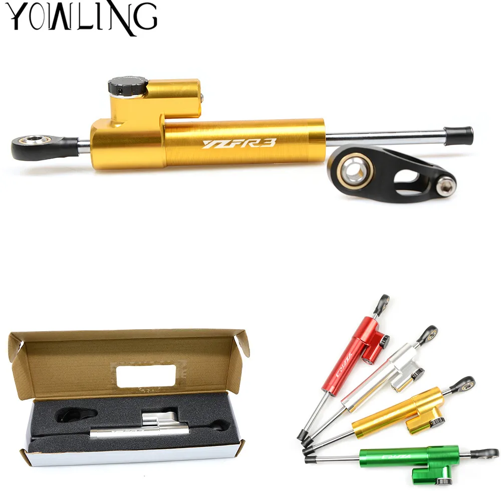 

MT07 MT09 YZF R1 R6 R3 Z800 Z750 Z1000 ER6N ER6F Motorcycle Accessories Stabilizer Damper Steering For Honda Yamaha YZF R3 LOGO