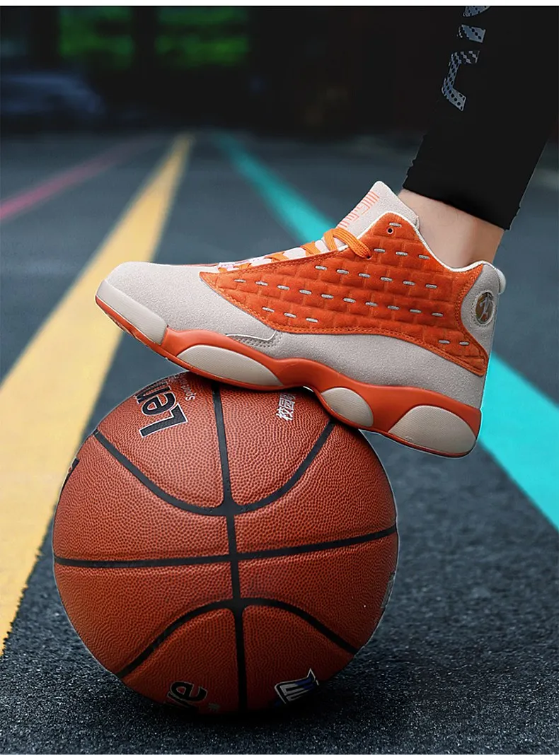 Пара баскетбольных туфель Высокая Лодыжка мужчин амортизирующий кроссовок студентов открытый тренировочный мяч обувь Мальчик девушка досуг тренд спортивная обувь