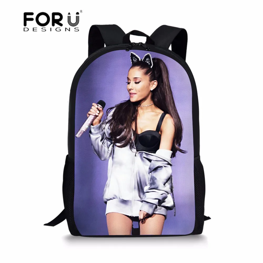 

FORUDESIGNS School Bags for Girls Famous Ariana Grande Printed School Backpack Child Teenager Students Schoolbag Fashion Mochila
