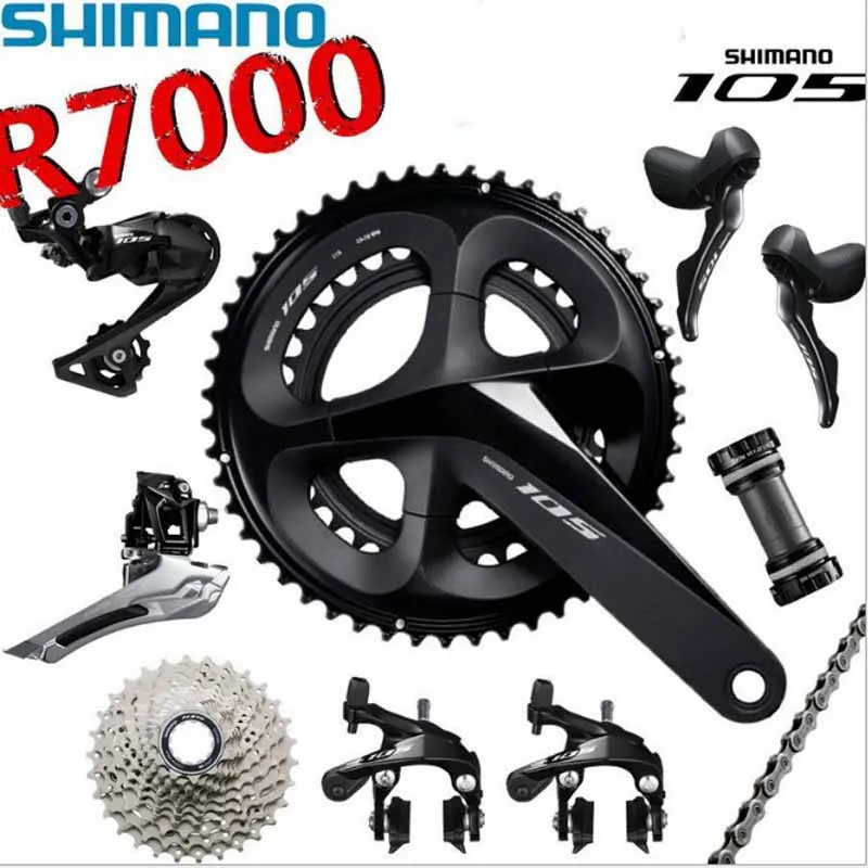 

SHIMANO 105 R7000 2x11 road bike kit bicycle shifter sprocket kit bicycle derailleur chain crank bicycle parts drive kit