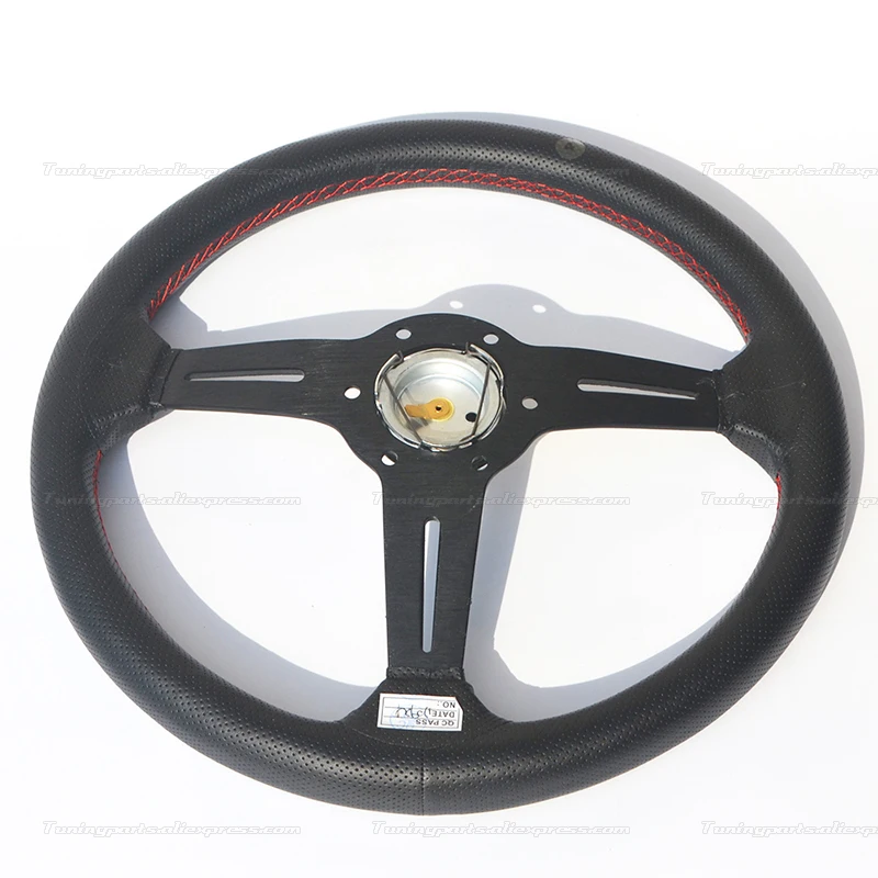 Маленький Автомобильный руль ND 350 мм/14 дюймов с красным стежком|car steering wheel|drift