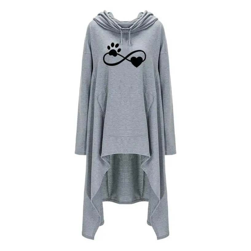 Letters Print Hoodies For Women Long Irregular  Sweatshirt Femmes Hoodies Tops Kawaii Clothings Harajuku Hoody Corduroy Autumn