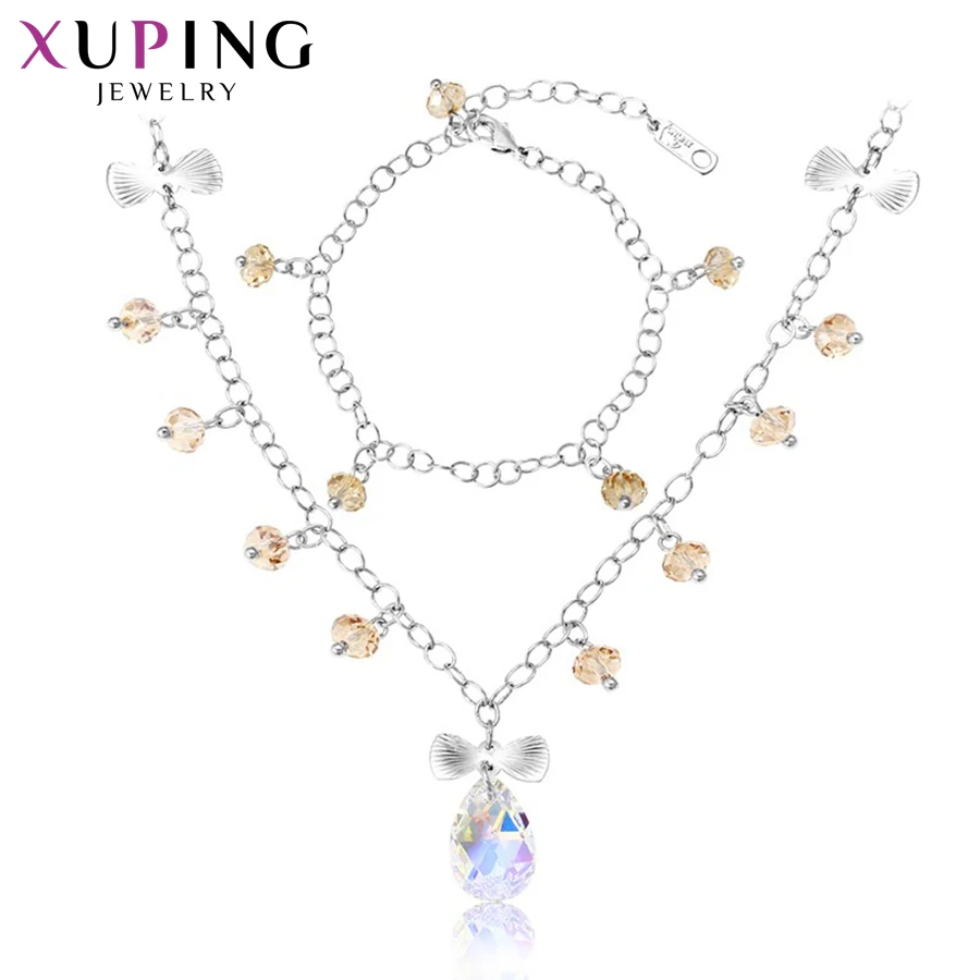 

Xuping Luxury Set Fashion Jewelry Sets Popular Color Plated Crystals from Swarovski Charm High Quality Party Gift XS6051