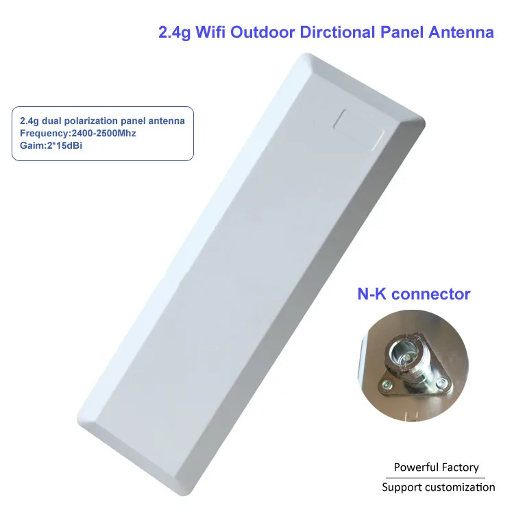 Горячая 2400-2500Mhz настенное крепление 15dBi наружная двойная поляризация 2,4g WIFI панельная антенна 1 шт