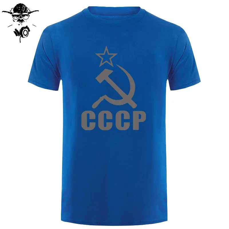 CCCP Коммунистическая русская футболка, Мужская одежда, СССР, СССР, мужская повседневная футболка, Россия, хлопковая Футболка с круглым вырезом, топы, Camisa