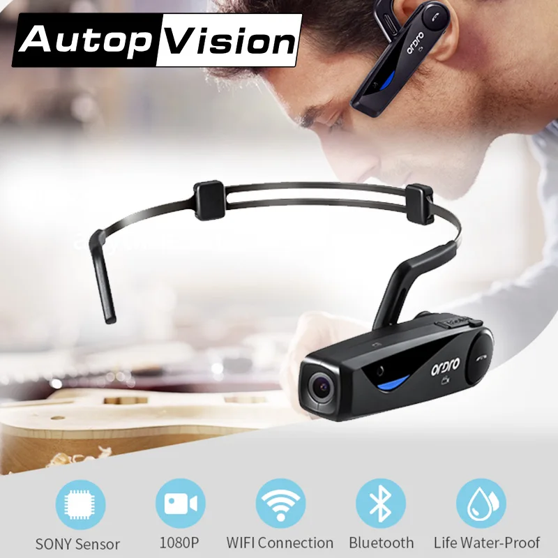 

EP5 Headphone single Earphone camera Music Running Headset With Microphone camera take video photo support wifi Bluetooth