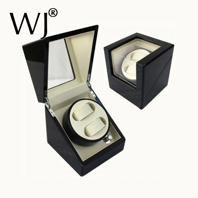 

Luxury Piano Painted Wooden Automatic Rotate Watch Winder Box Original Double Watch Display Holder Storage Case Silent Motor