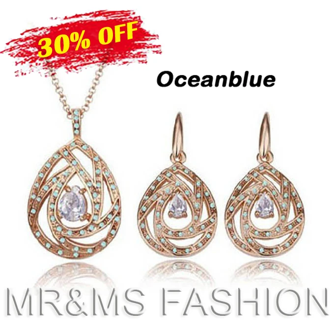 Free Shipping Wholesale New Style Fashion Crystal Water Drop Necklace Earrings Sets Tears of Angels Wedding Jewelry 111-2 | Украшения и