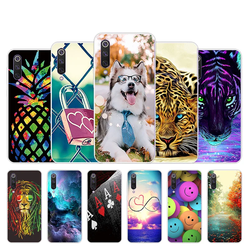 

5.97" Phone Case For Xiaomi Mi 9 SE Matte Protection Shell Smile Printing Silicon Protect Cover for Xiaomi M9SE Soft Fundas