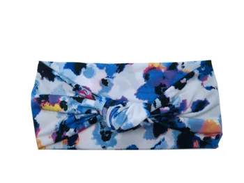 

p193001 Newest set good stretch soft spandex summer knot hair bands fashion solid colorful headwear girls headband for women