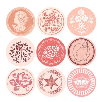 

90pcs Round Rose Floral Seal Stickers For DIY Diary Notebook Album Scrapbooking Decoration Paper Sticker