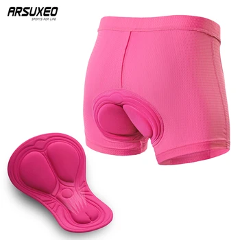 

ARSUXEO 2020 Women Upgrade Cycling Underwear 3D Gel Pad Shockproof Mountain Bike MTB shorts Road Bicycle Underpants Breathable