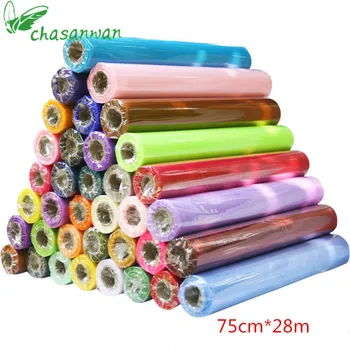 

75cm*28meter Sheer Crystal Organza Tulle Roll Fabric for Wedding Party Home Decoration New Year Decoration Baby Shower Decor