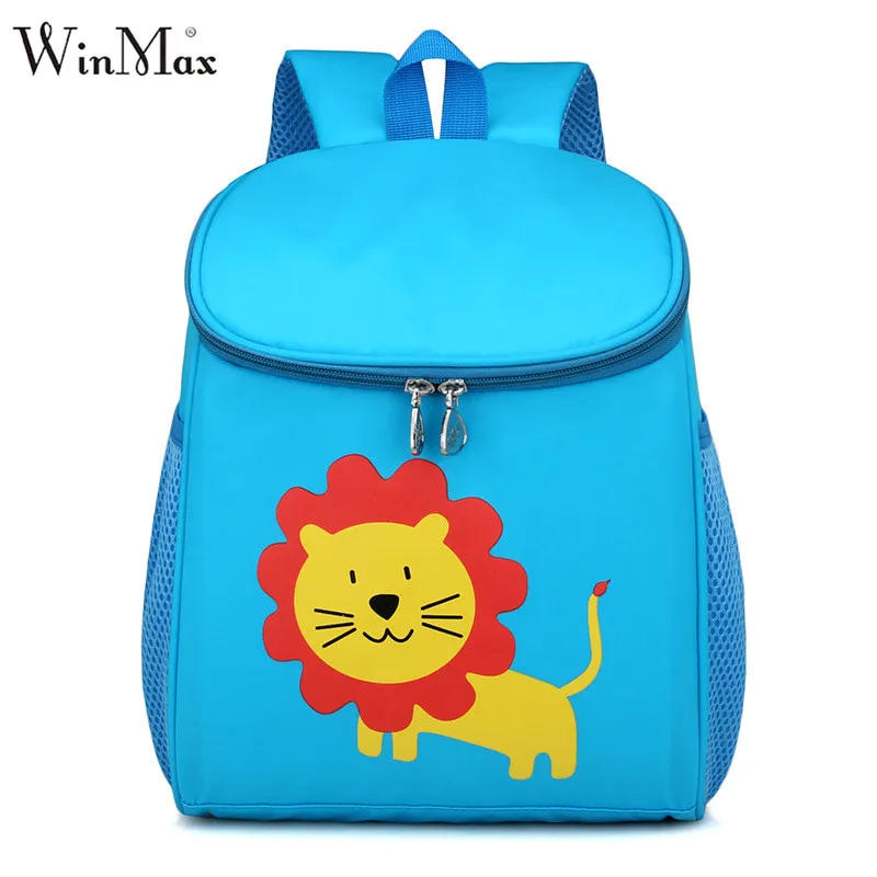 Школьные рюкзаки для девочек и мальчиков с изображением животных кролика льва, детские школьные сумки с 3D милыми мультяшными рисунками для детей, школьная сумка для книг, Mochila Escolar - Цвет: SC008lion