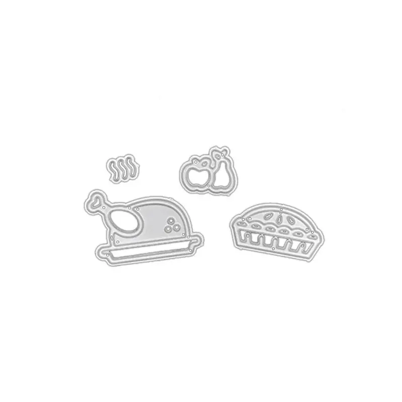 

Fried chicken DIY Metal Cutting Dies Stencil Scrapbooking Photo Album Stamp Paper Card Crafts Decro